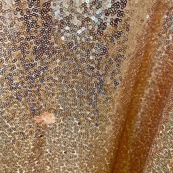 Women's Rose Gold Sequin One-shoulder Gown - Picture 7 of 11